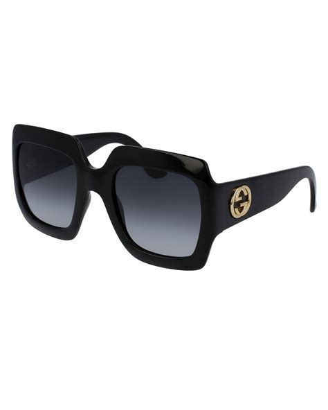 gucci sunglasses square black|gucci oversized black square eyeglasses.